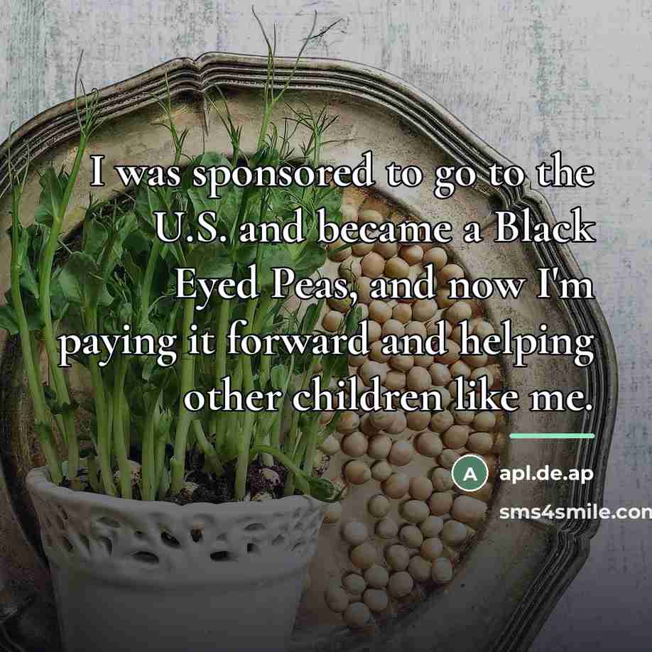 “I was sponsored to go to the U.S. and became…” quote by apl.de.ap