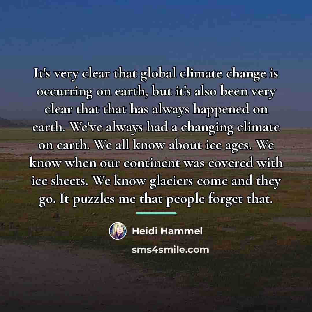 “It's very clear that global climate change is occurring on…” quote by Heidi Hammel