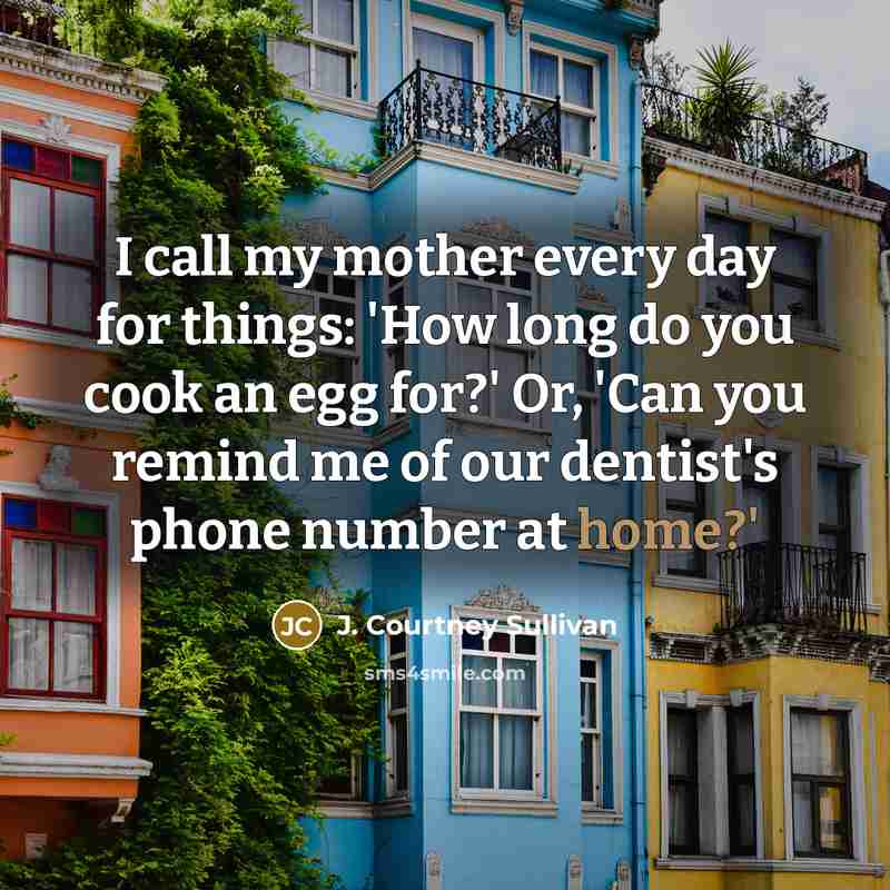 “I call my mother every day for things: 'How long…” quote by J. Courtney Sullivan
