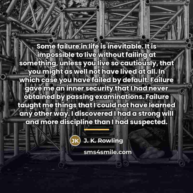 “Some failure in life is inevitable. It is impossible to…” quote by J. K. Rowling