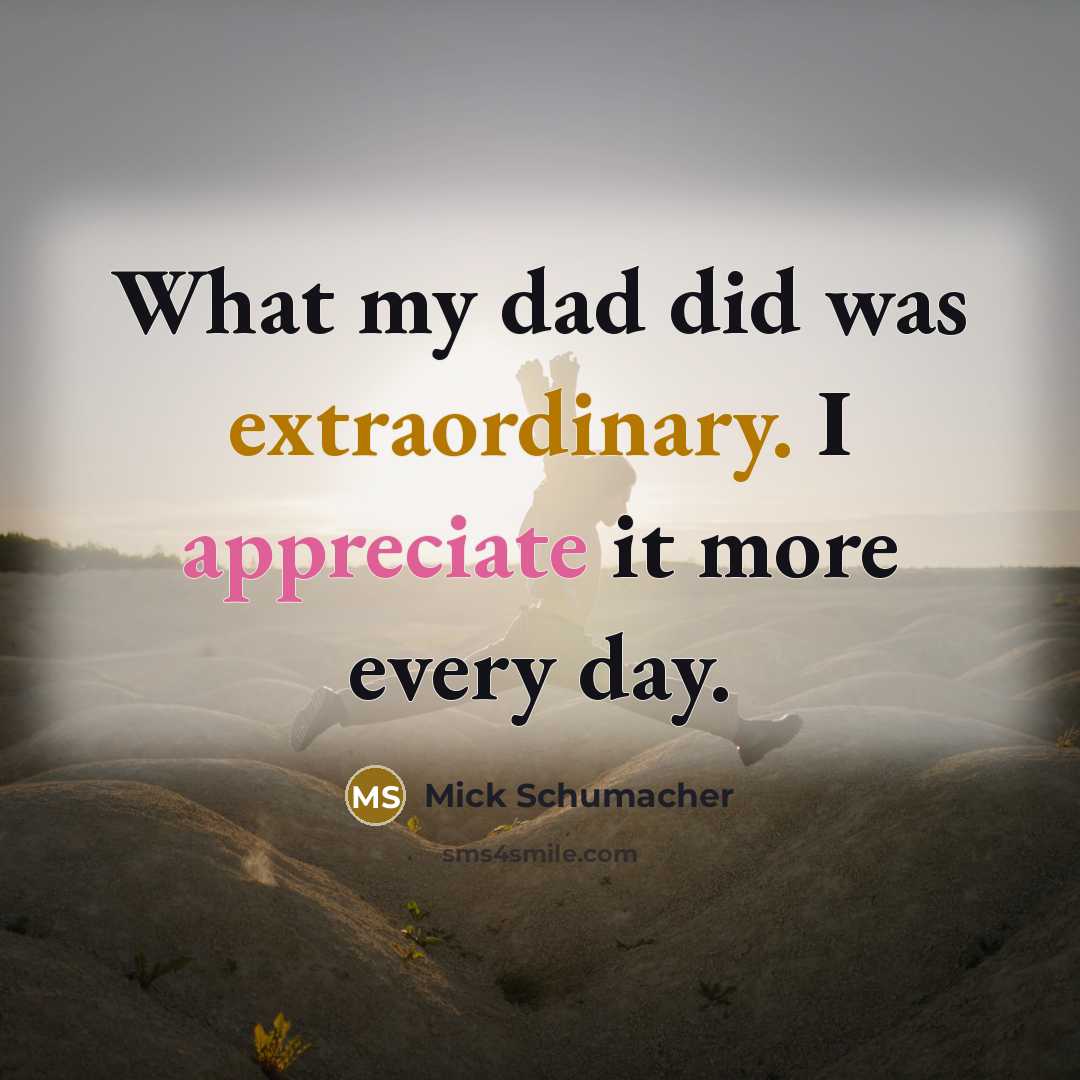 “What my dad did was extraordinary. I appreciate it more…” quote by Mick Schumacher