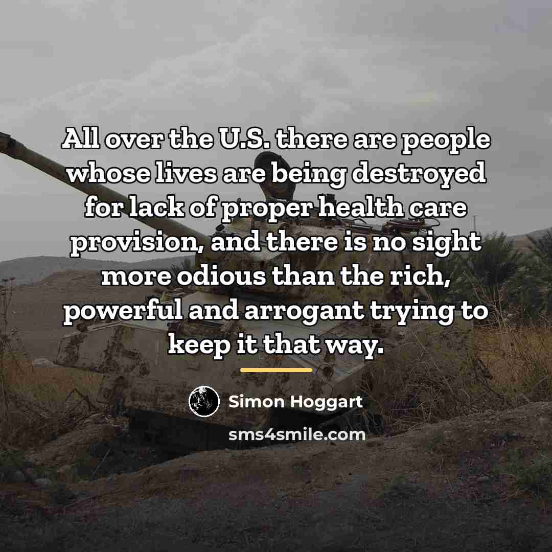 “All over the U.S. there are people whose lives are…” quote by Simon Hoggart