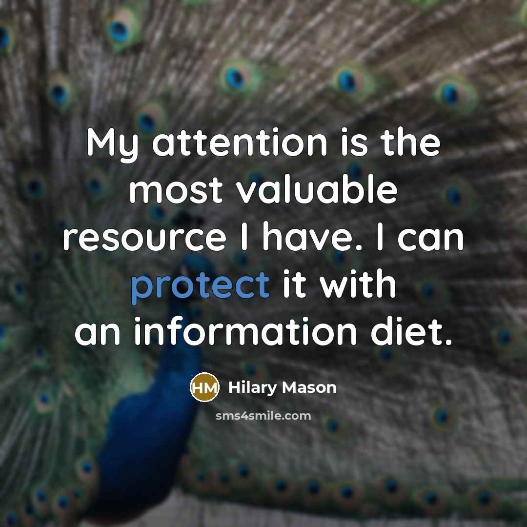 “My attention is the most valuable resource I have. I…” quote by Hilary Mason