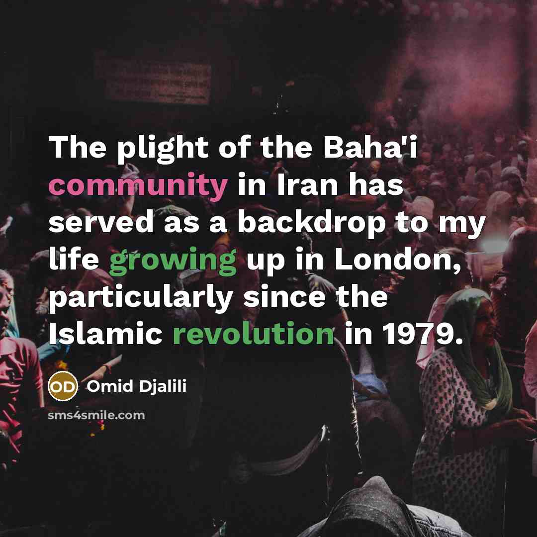“The plight of the Baha'i community in Iran has served…” quote by Omid Djalili