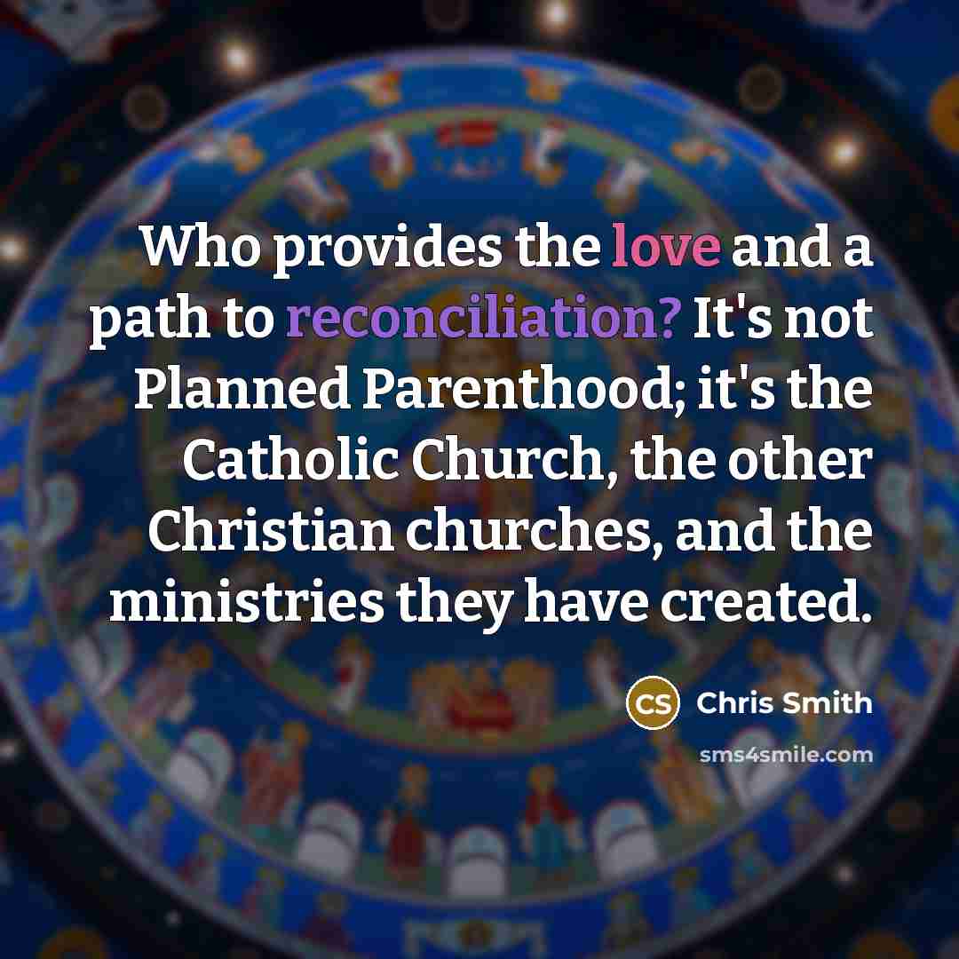 “Who provides the love and a path to reconciliation? It's…” quote by Chris Smith
