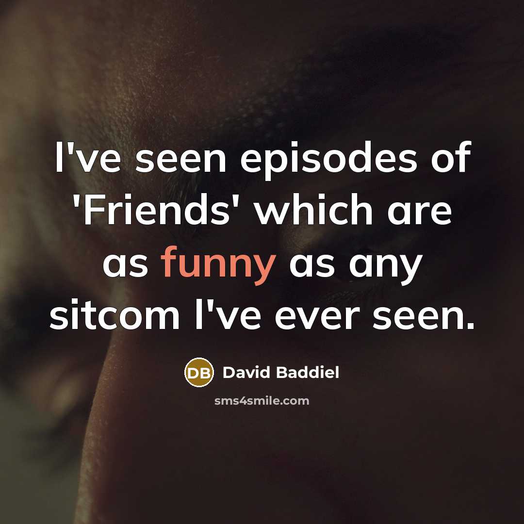 “I've seen episodes of 'Friends' which are as funny as…” quote by David Baddiel