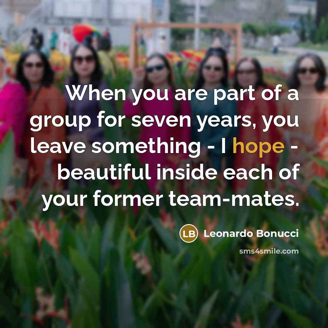 “When you are part of a group for seven years,…” quote by Leonardo Bonucci