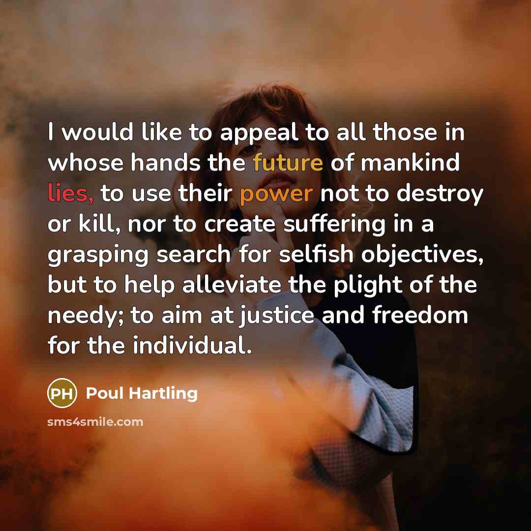 “I would like to appeal to all those in whose…” quote by Poul Hartling
