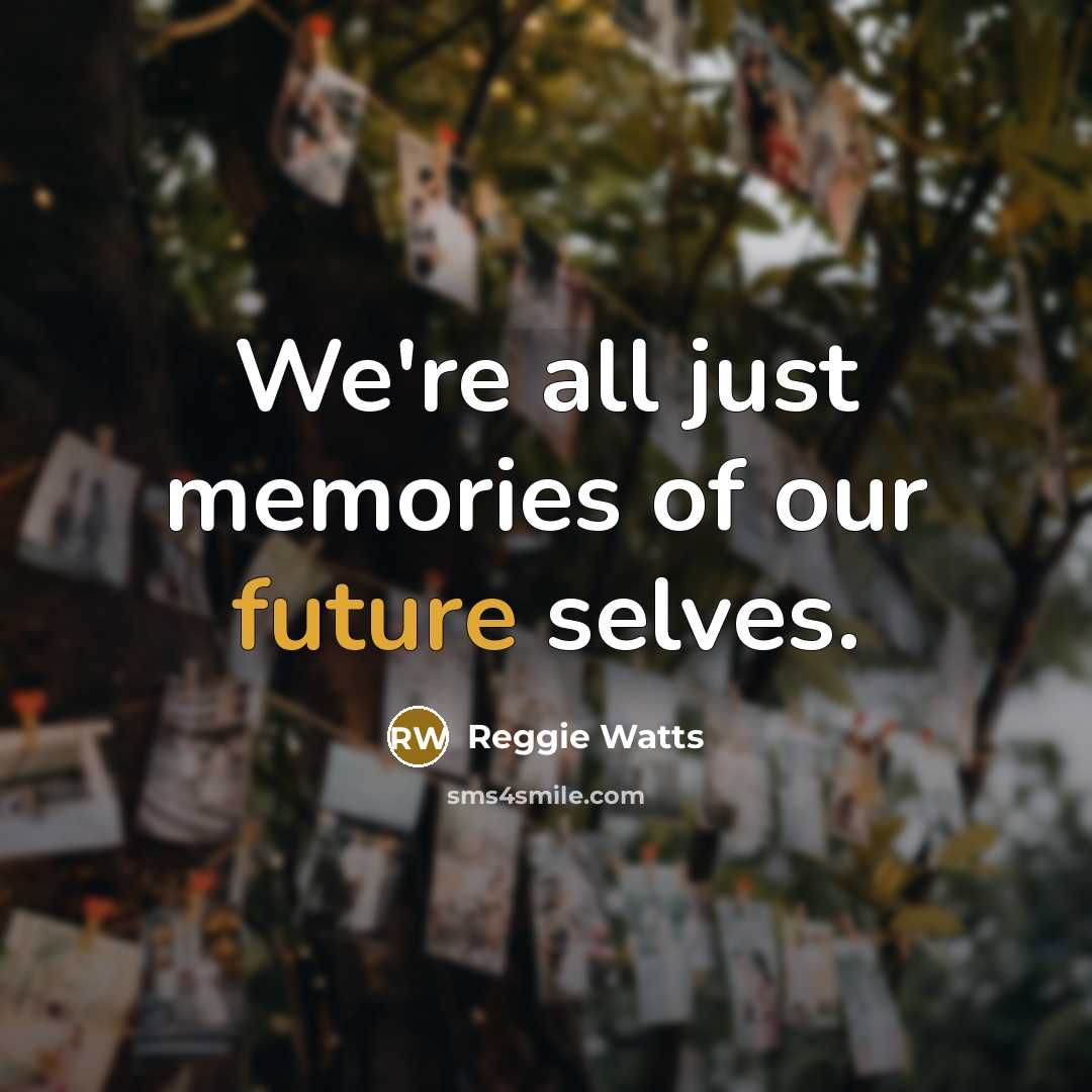 “We're all just memories of our future selves.…” quote by Reggie Watts
