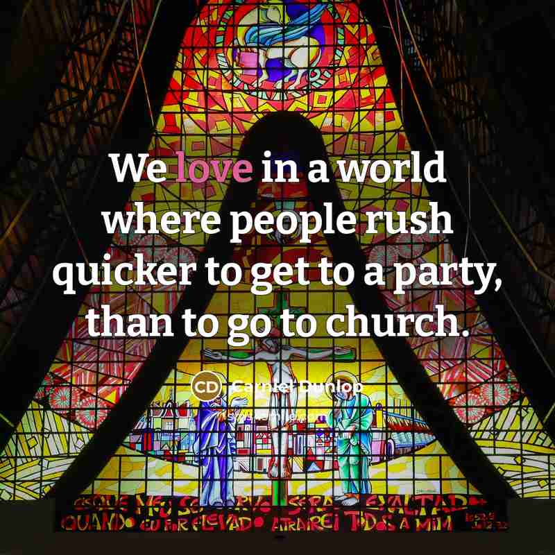 “We love in a world where people rush quicker to…” quote by Carniel Dunlop
