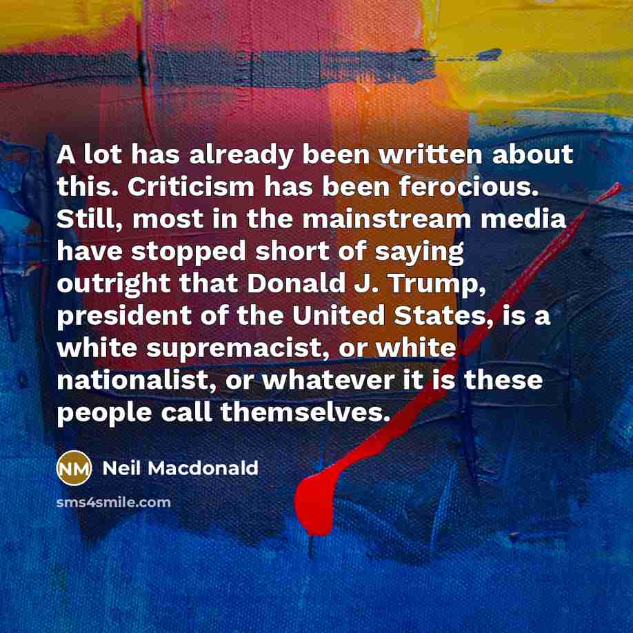 “A lot has already been written about this. Criticism has…” quote by Neil Macdonald