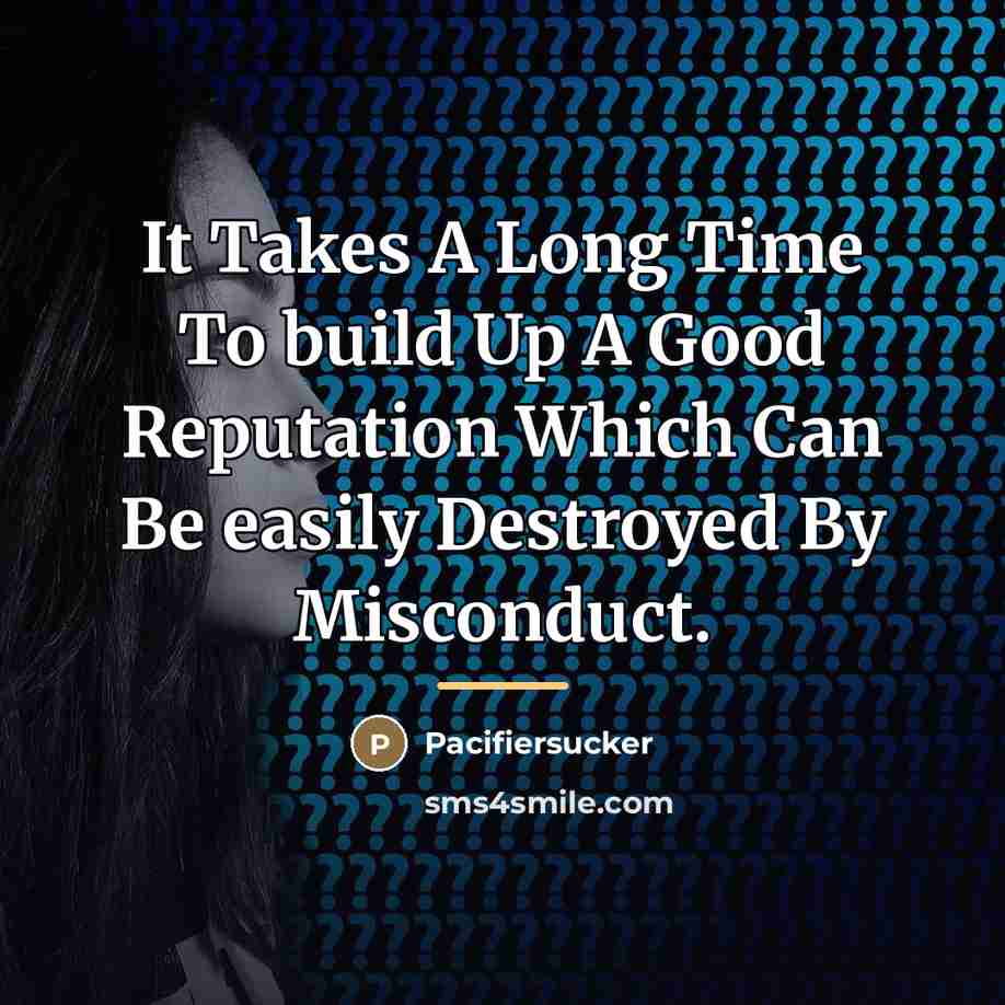 “It Takes A Long Time To build Up A Good…” quote by Pacifiersucker