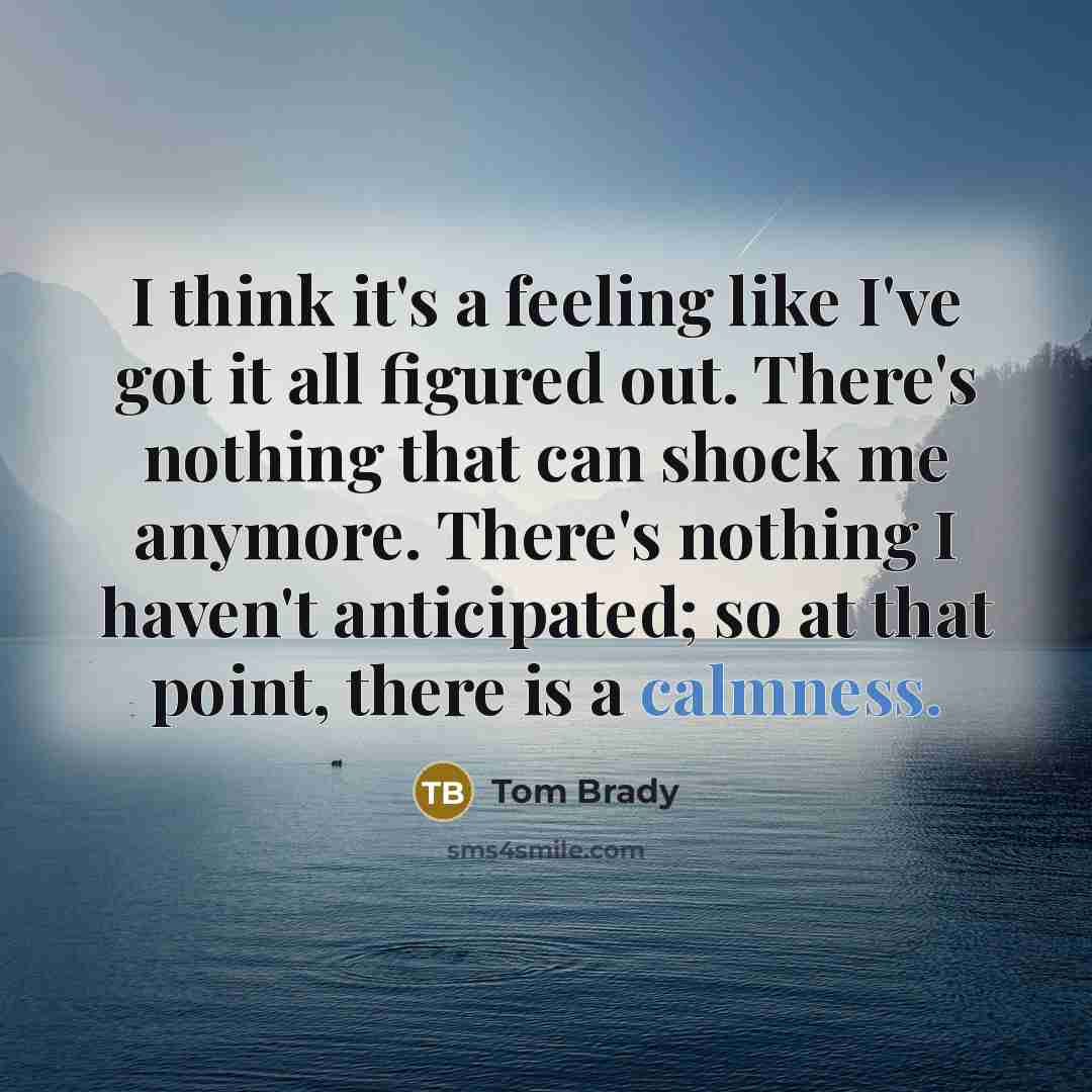 “I think it's a feeling like I've got it all…” quote by Tom Brady