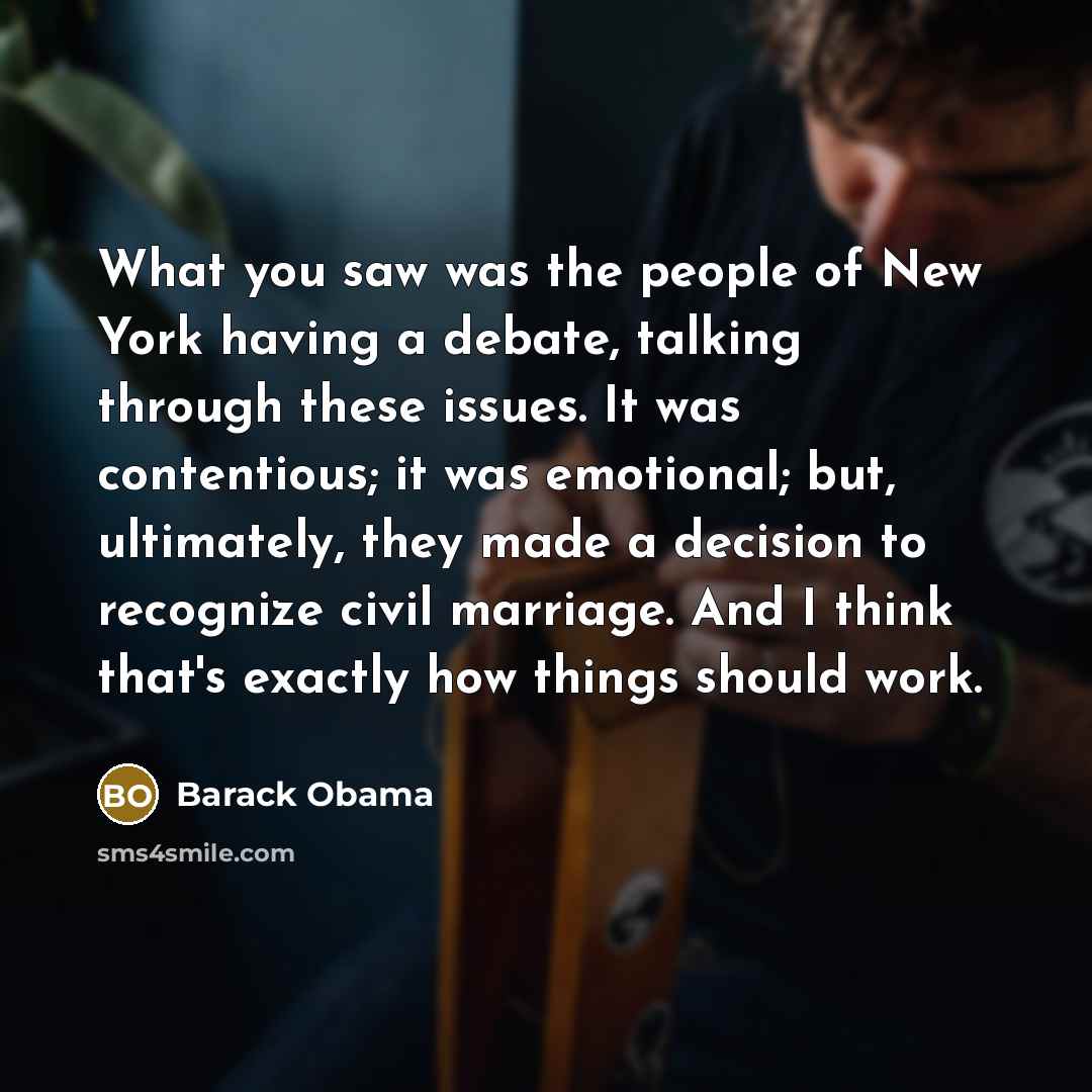 “What you saw was the people of New York having…” quote by Barack Obama