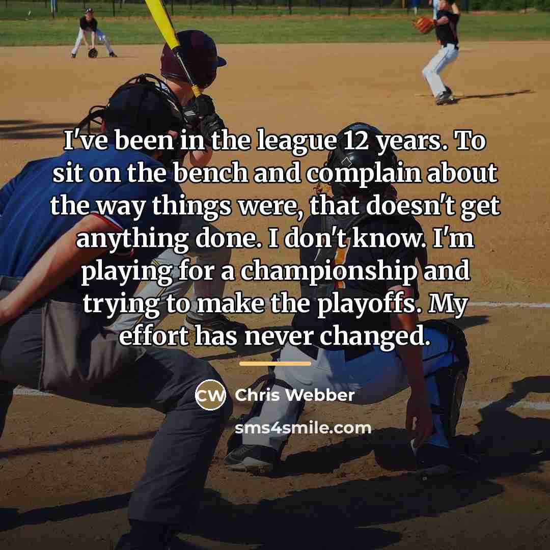 “I've been in the league 12 years. To sit on…” quote by Chris Webber