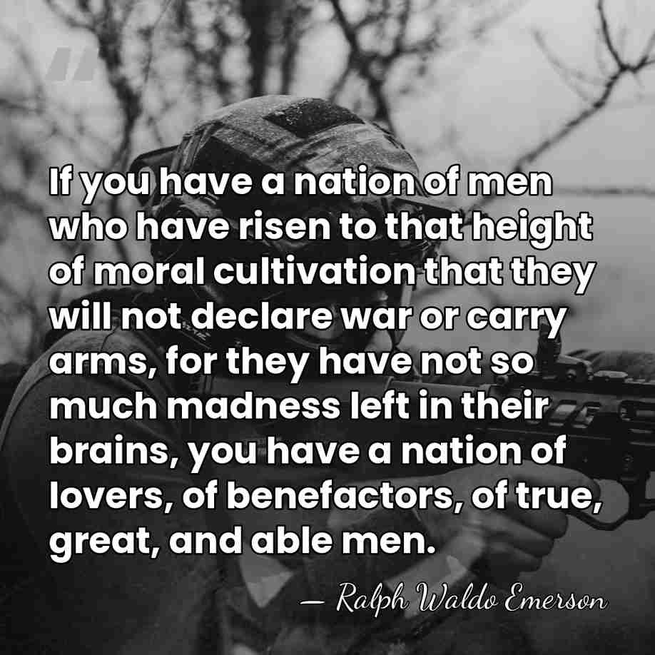 If you have a nation of men who have risen to that&hellip; - Ralph Waldo Emerson