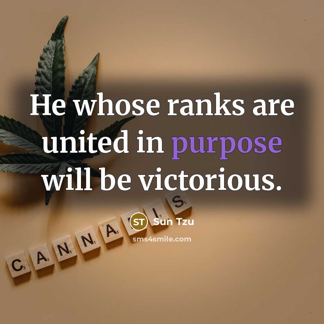 “He whose ranks are united in purpose will be victorious.…” quote by Sun Tzu