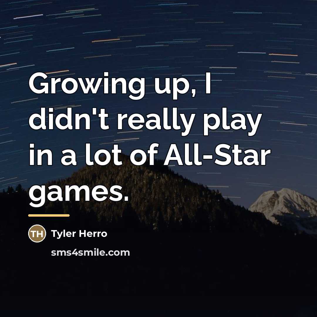 “Growing up, I didn't really play in a lot of…” quote by Tyler Herro