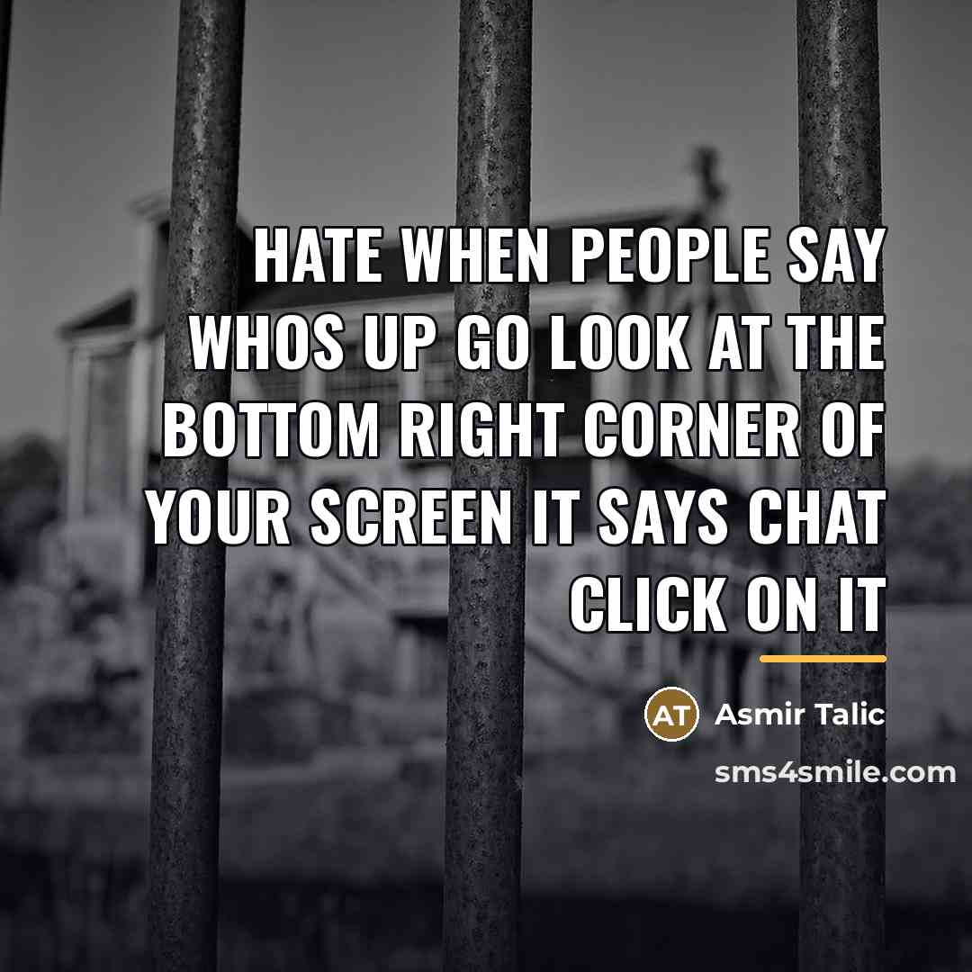 “Hate when people say whos up go look at the…” quote by Asmir Talic