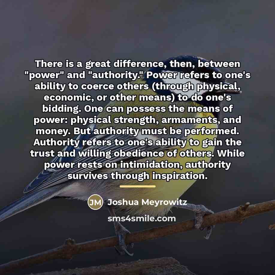 “There is a great difference, then, between "power" and "authority."…” quote by Joshua Meyrowitz