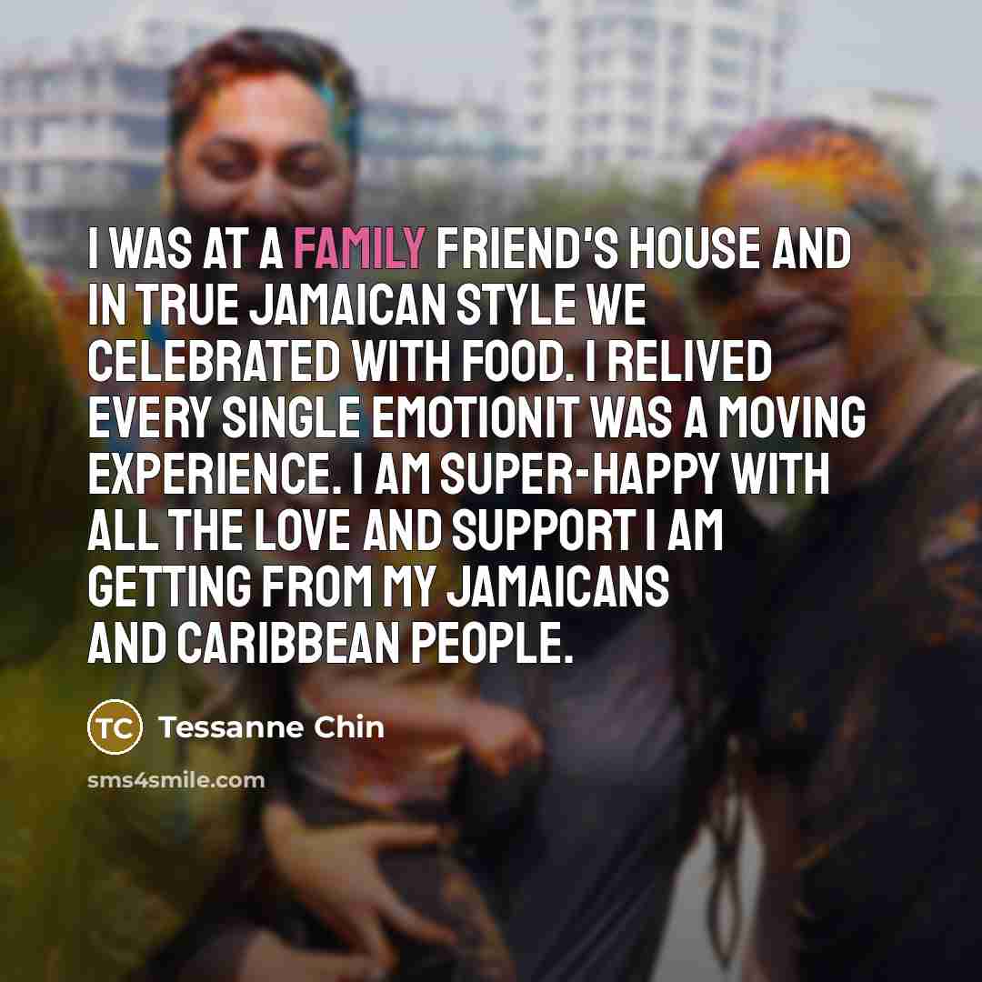“I was at a family friend's house and in true…” quote by Tessanne Chin