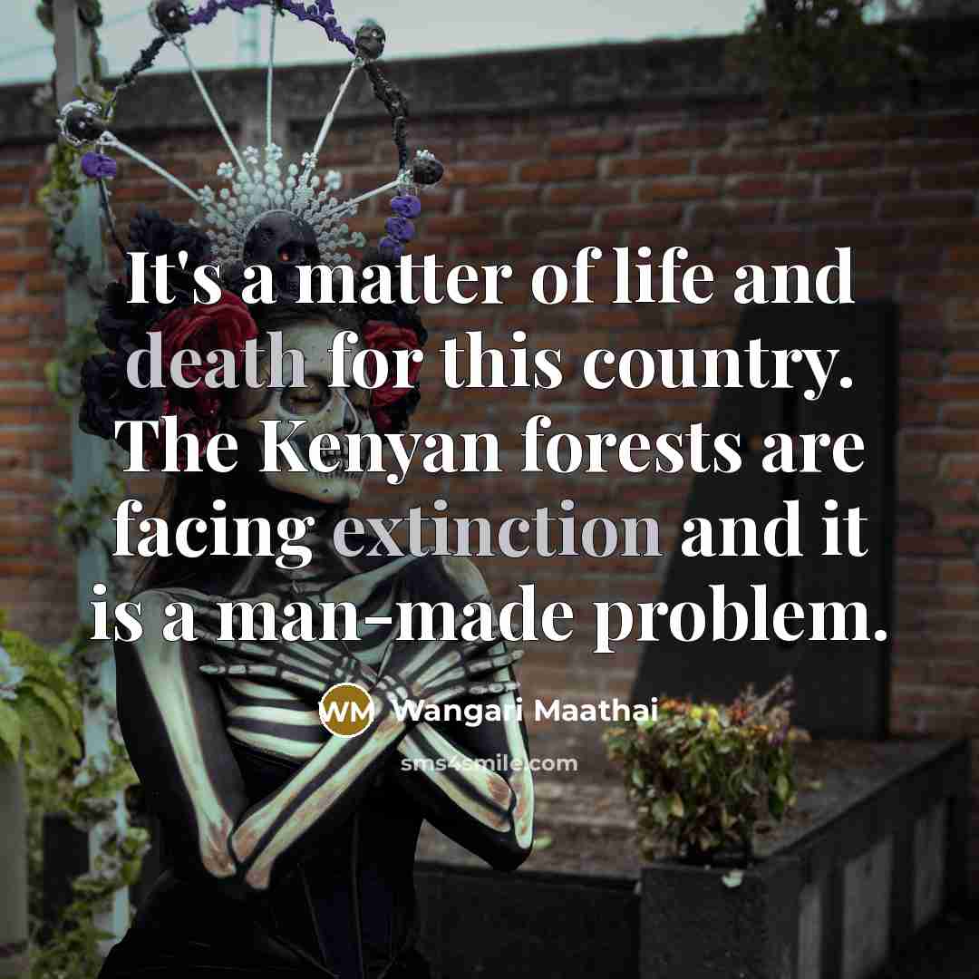 “It's a matter of life and death for this country.…” quote by Wangari Maathai