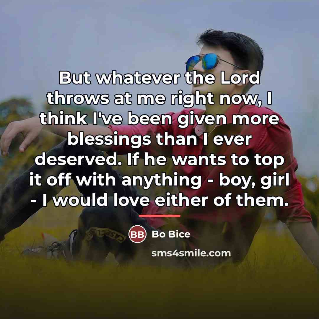 “But whatever the Lord throws at me right now, I…” quote by Bo Bice