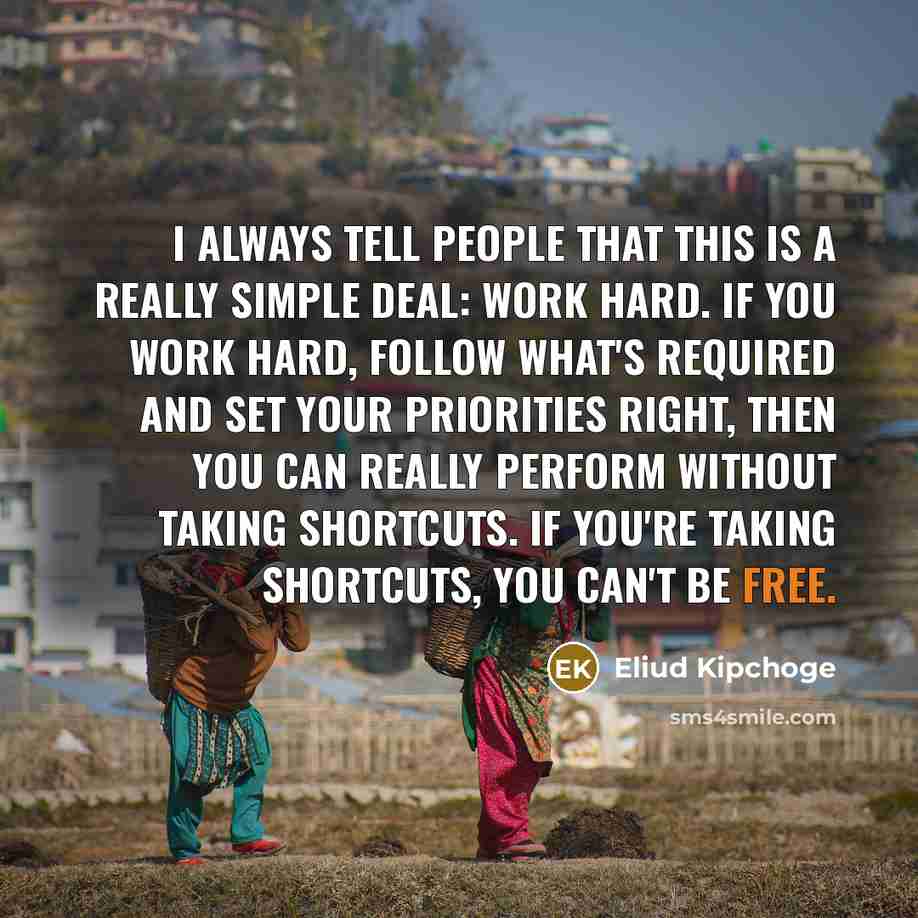 “I always tell people that this is a really simple…” quote by Eliud Kipchoge