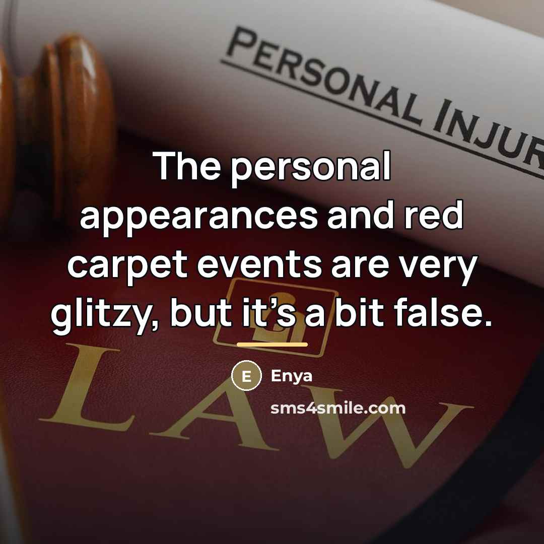 “The personal appearances and red carpet events are very glitzy,…” quote by Enya