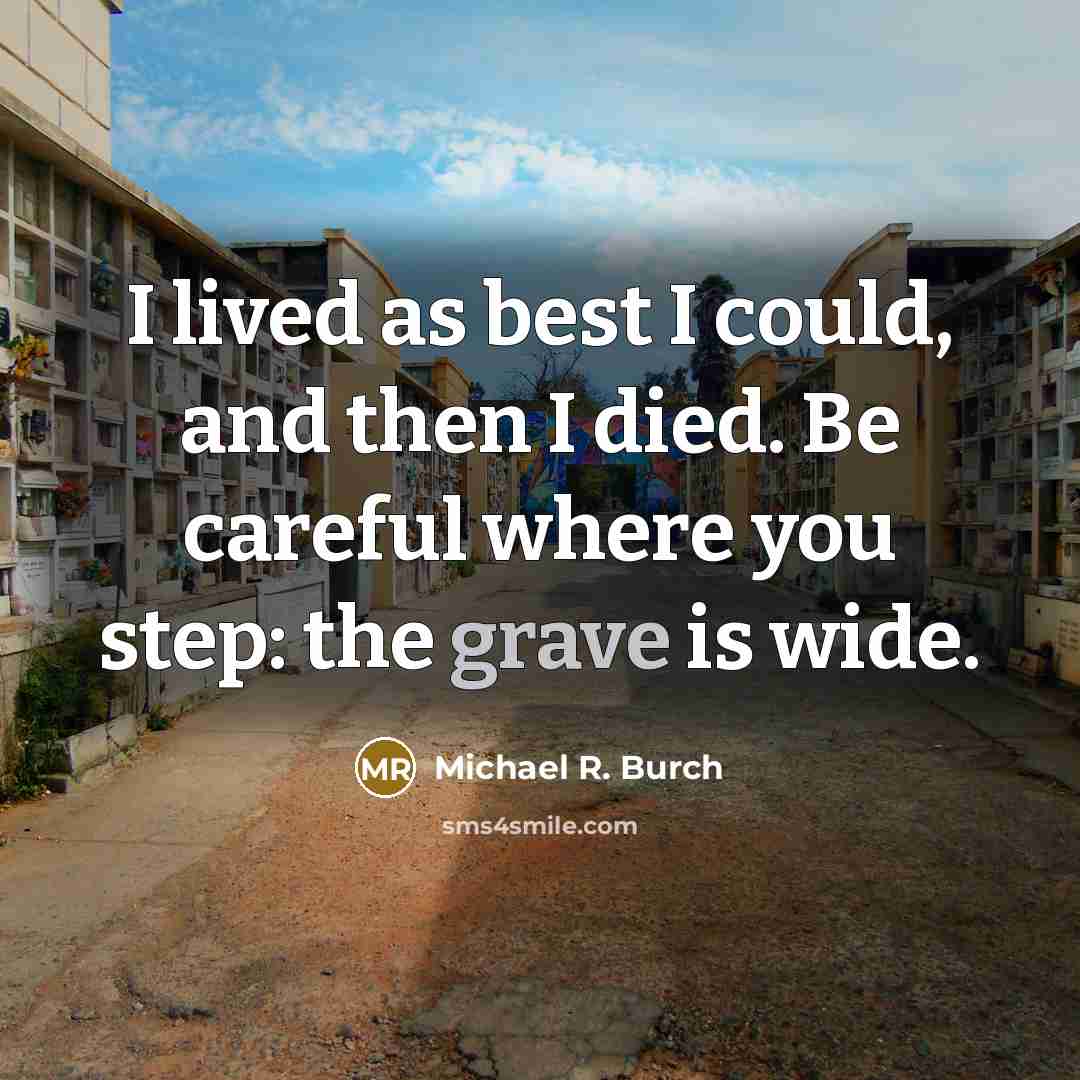 “I lived as best I could, and then I died.…” quote by Michael R. Burch