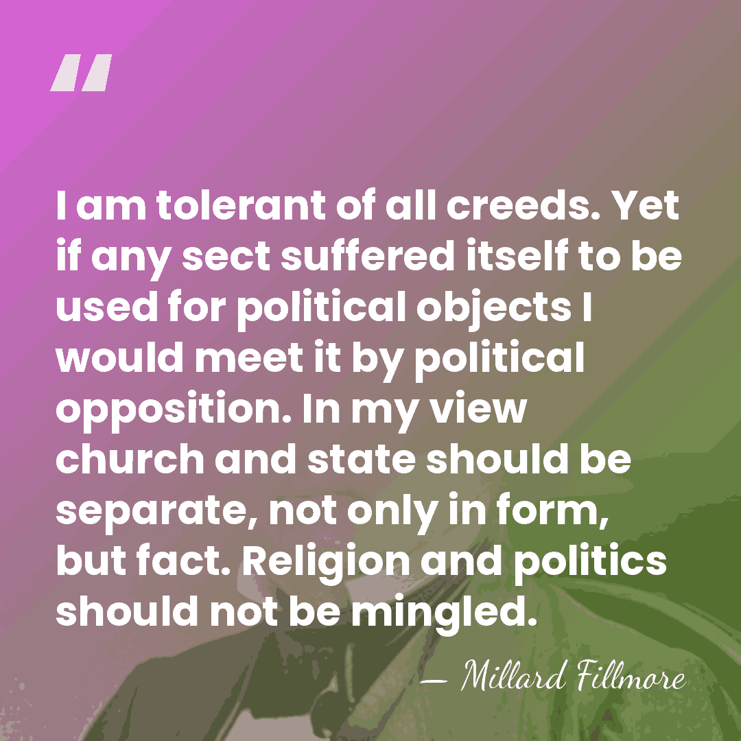 I am tolerant of all creeds. Yet if any sect suffered itself&hellip; - Millard Fillmore