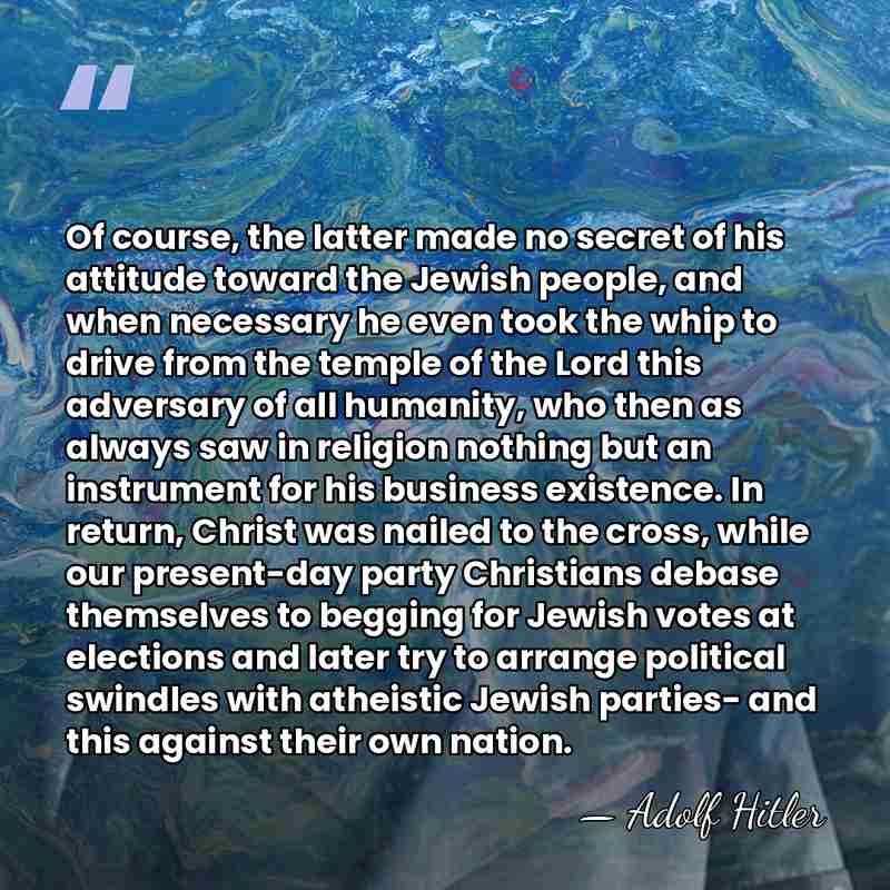 Of course, the latter made no secret of his attitude toward the&hellip; - Adolf Hitler