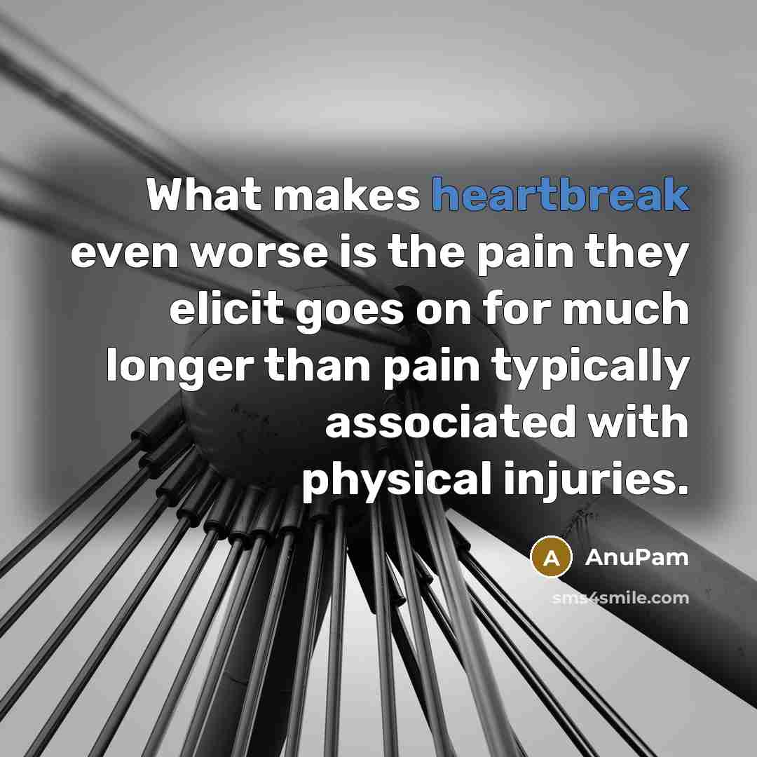 “What makes heartbreak even worse is the pain they elicit…” quote by AnuPam