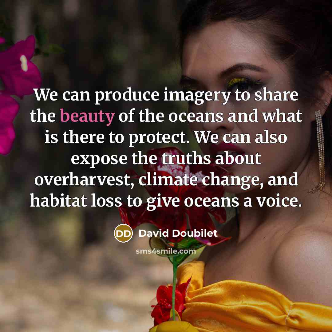 “We can produce imagery to share the beauty of the…” quote by David Doubilet