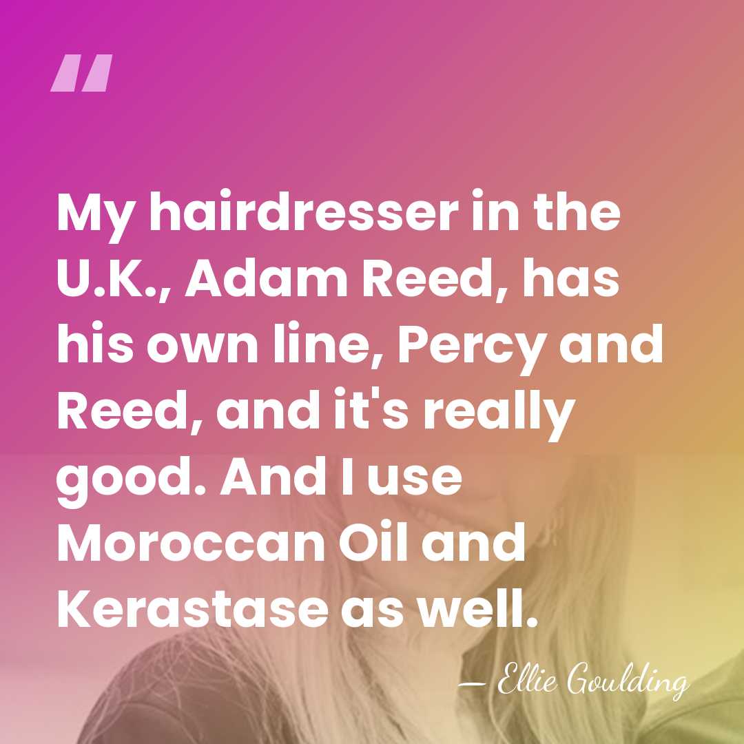 My hairdresser in the U.K., Adam Reed, has his own line, Percy&hellip; - Ellie Goulding