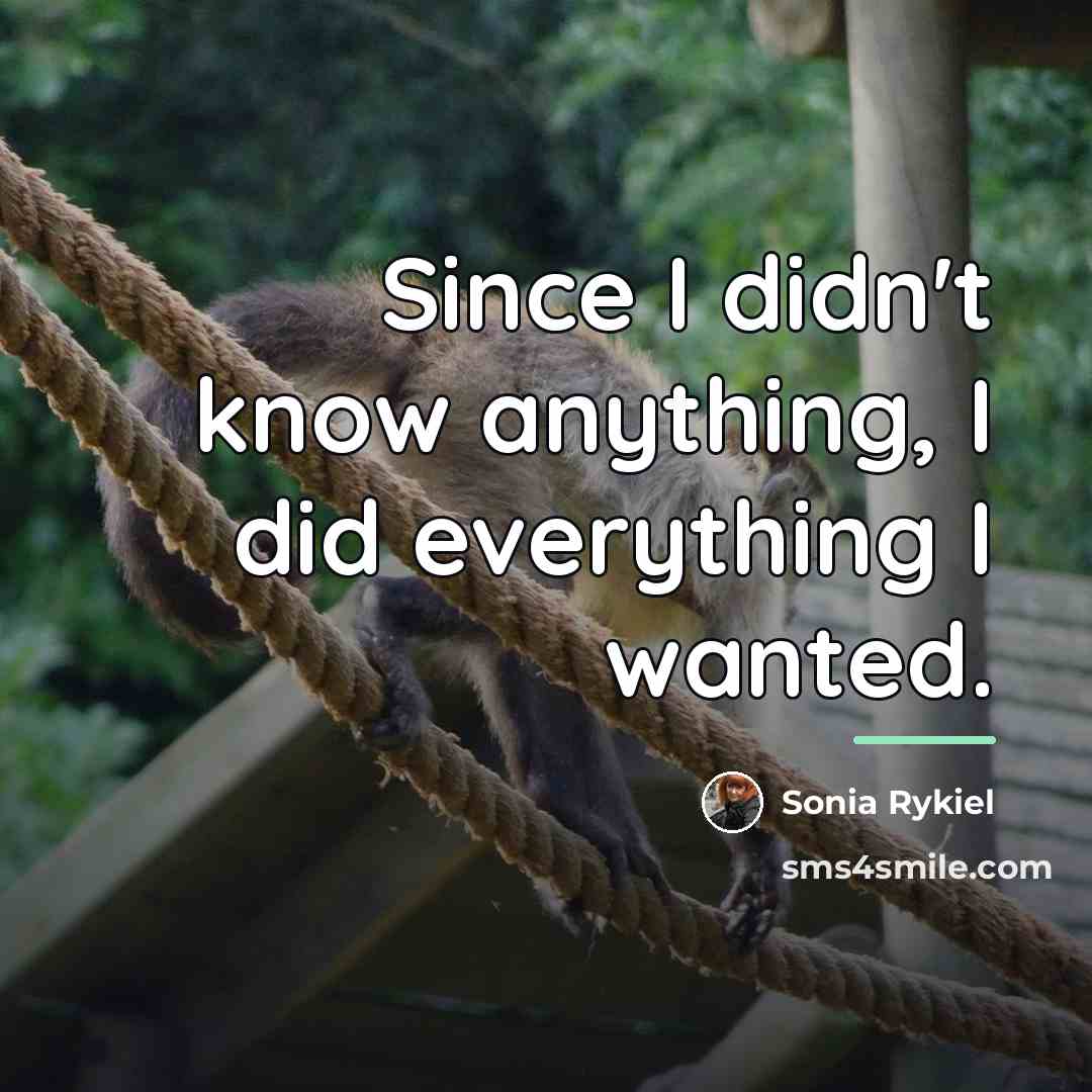 “Since I didn't know anything, I did everything I wanted.…” quote by Sonia Rykiel