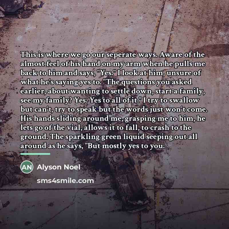 “This is where we go our seperate ways. Aware of…” quote by Alyson Noel