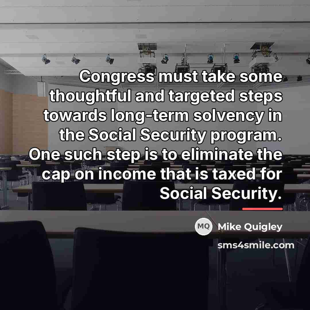 “Congress must take some thoughtful and targeted steps towards long-term…” quote by Mike Quigley