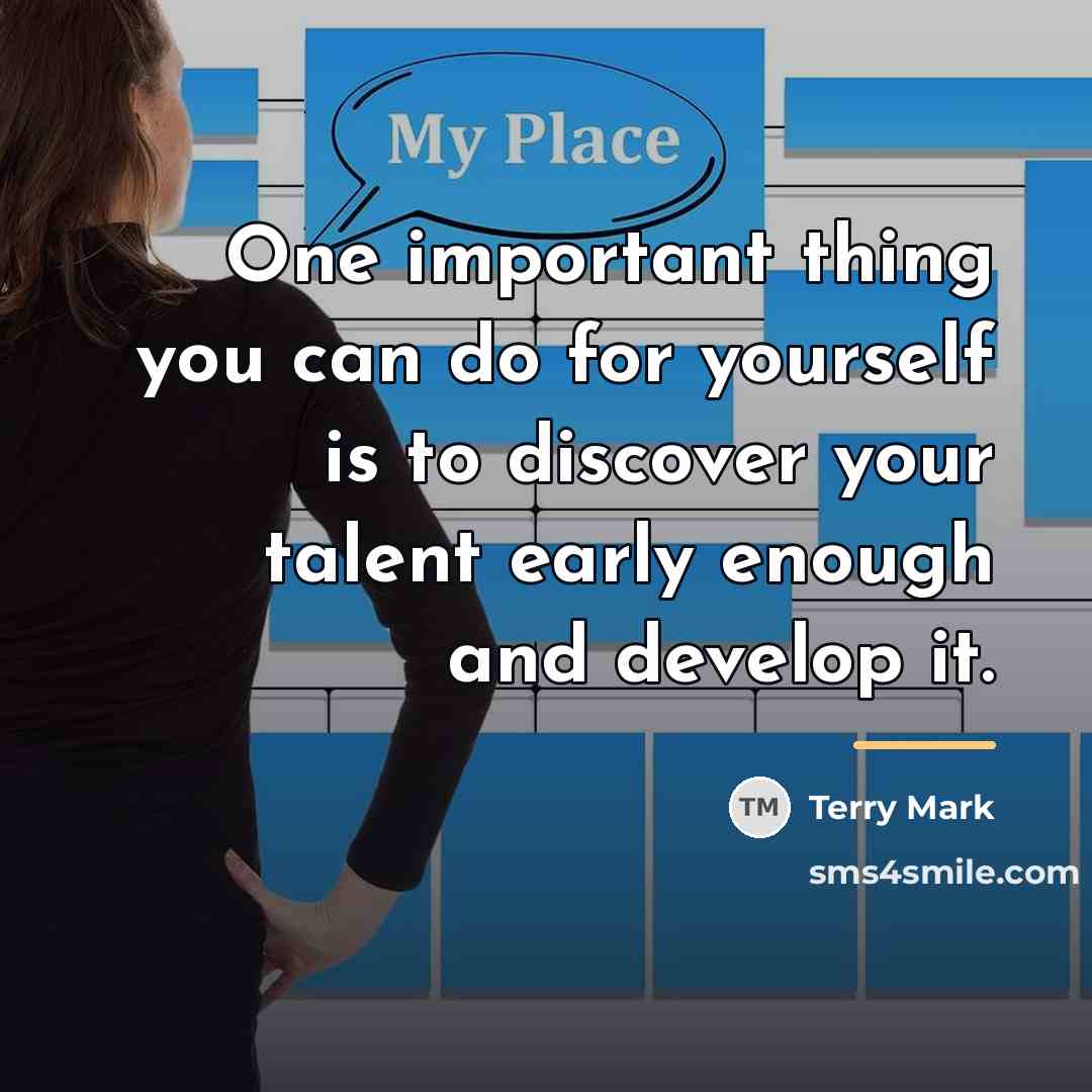 “One important thing you can do for yourself is to…” quote by Terry Mark