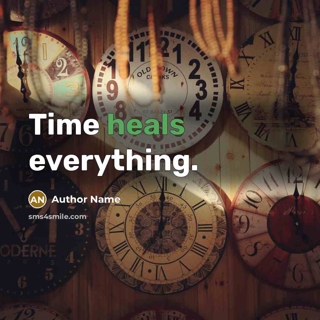 “Time heals everything.” quote by Author Name