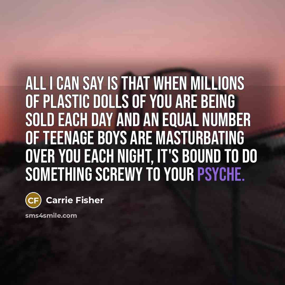 “All I can say is that when millions of plastic…” quote by Carrie Fisher