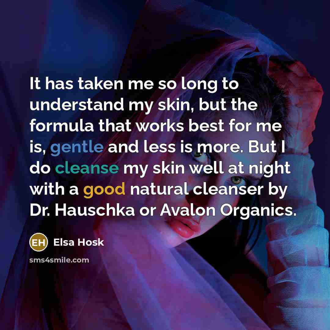 “It has taken me so long to understand my skin,…” quote by Elsa Hosk