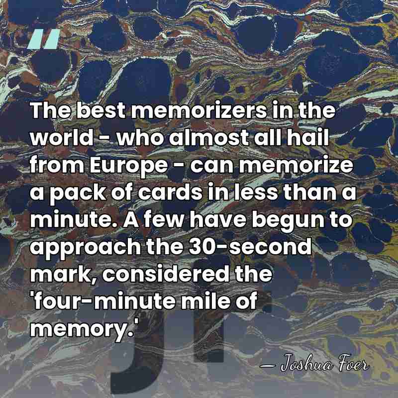 The best memorizers in the world - who almost all hail from&hellip; - Joshua Foer