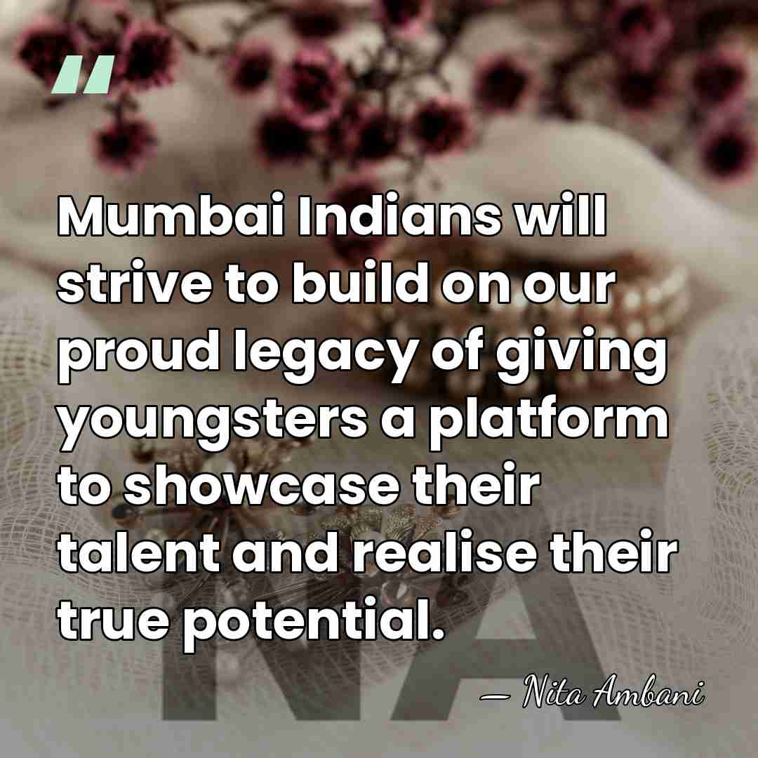 Mumbai Indians will strive to build on our proud legacy of giving&hellip; - Nita Ambani