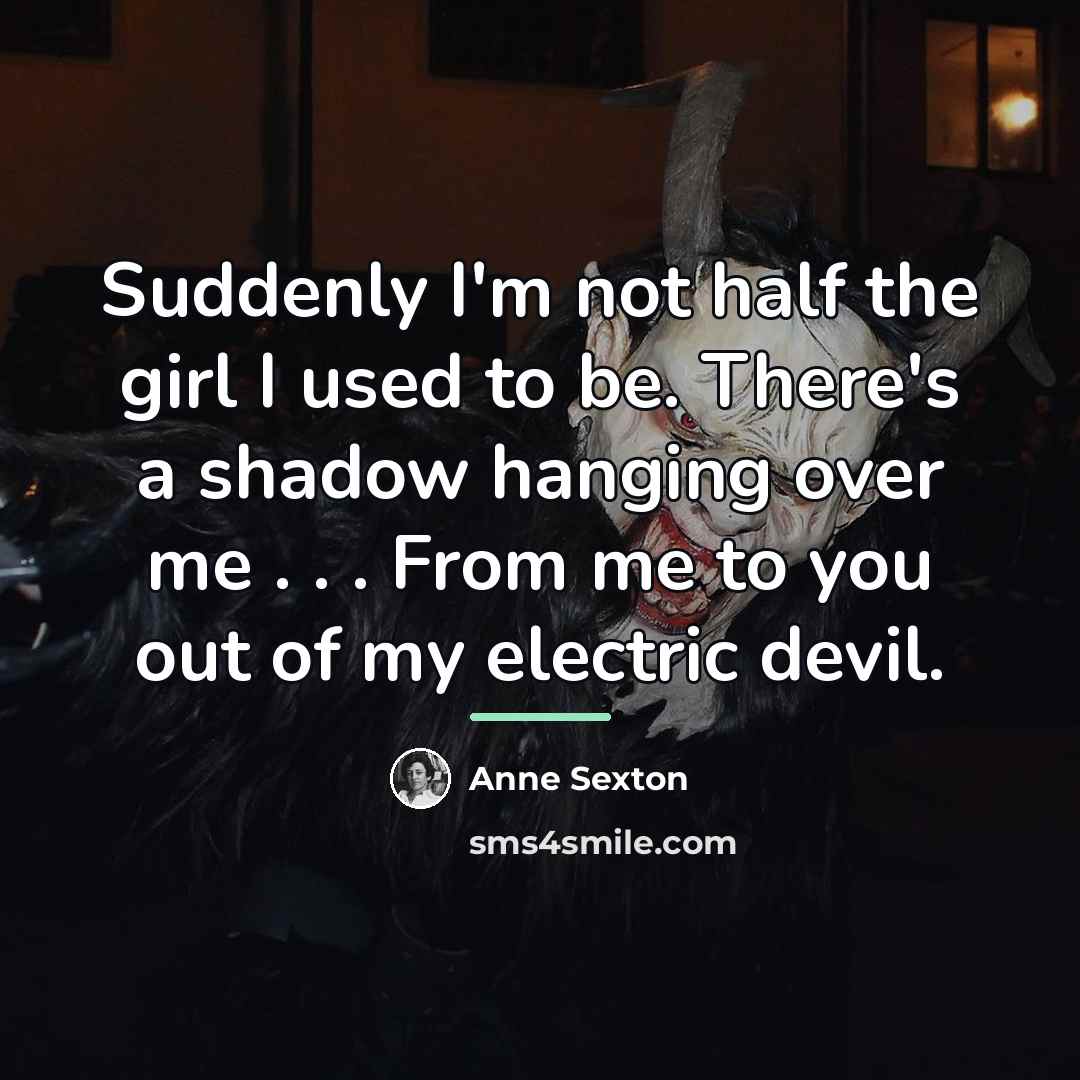 “Suddenly I'm not half the girl I used to be.…” quote by Anne Sexton