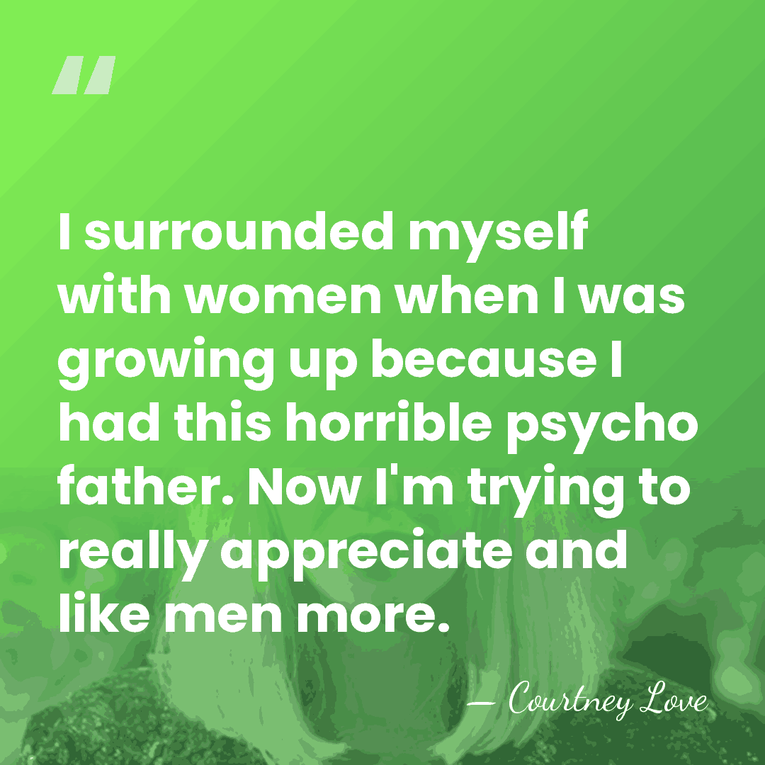 I surrounded myself with women when I was growing up because I&hellip; - Courtney Love