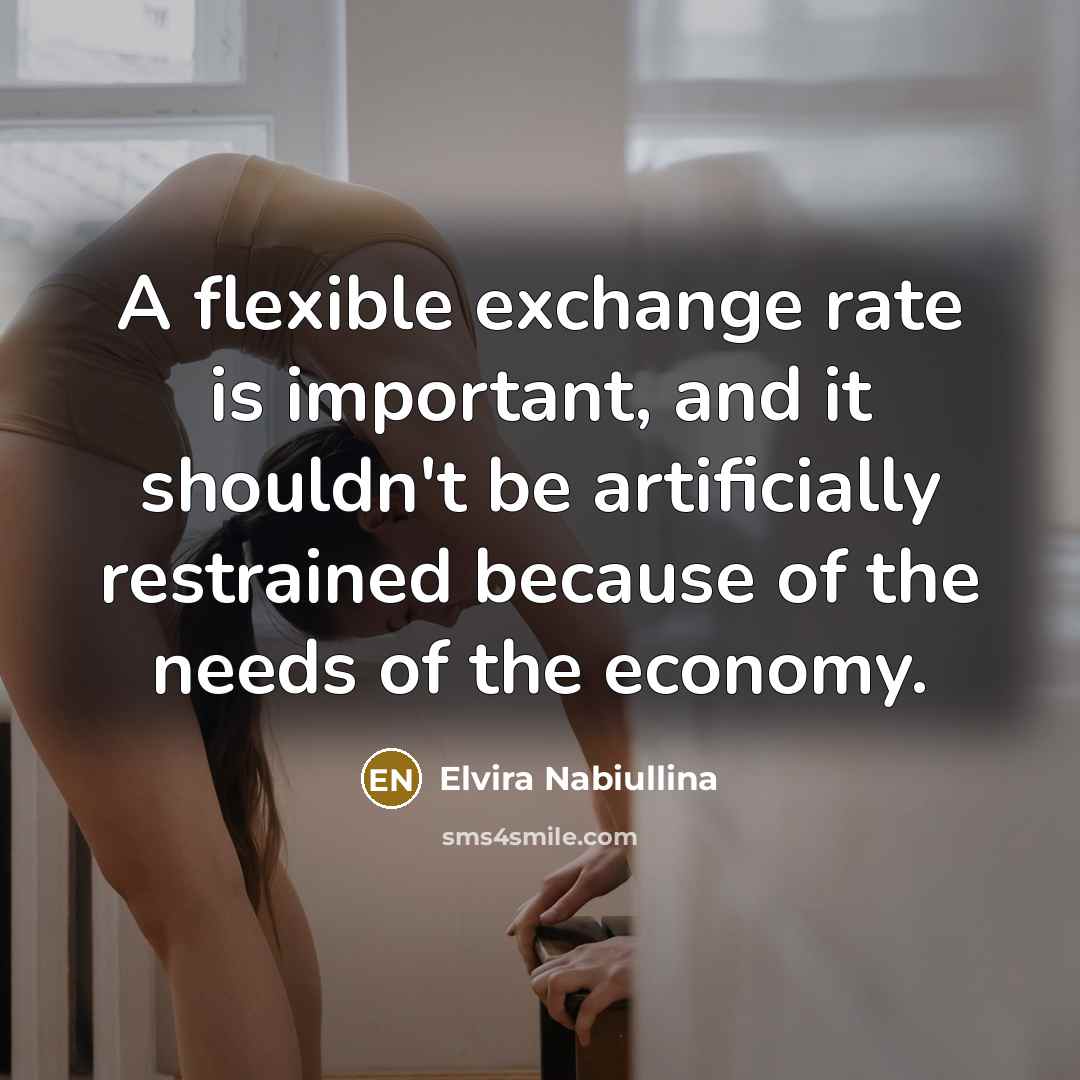 “A flexible exchange rate is important, and it shouldn't be…” quote by Elvira Nabiullina
