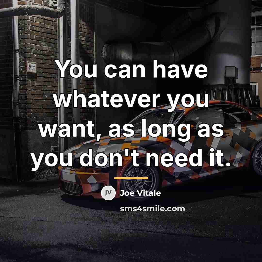 “You can have whatever you want, as long as you…” quote by Joe Vitale