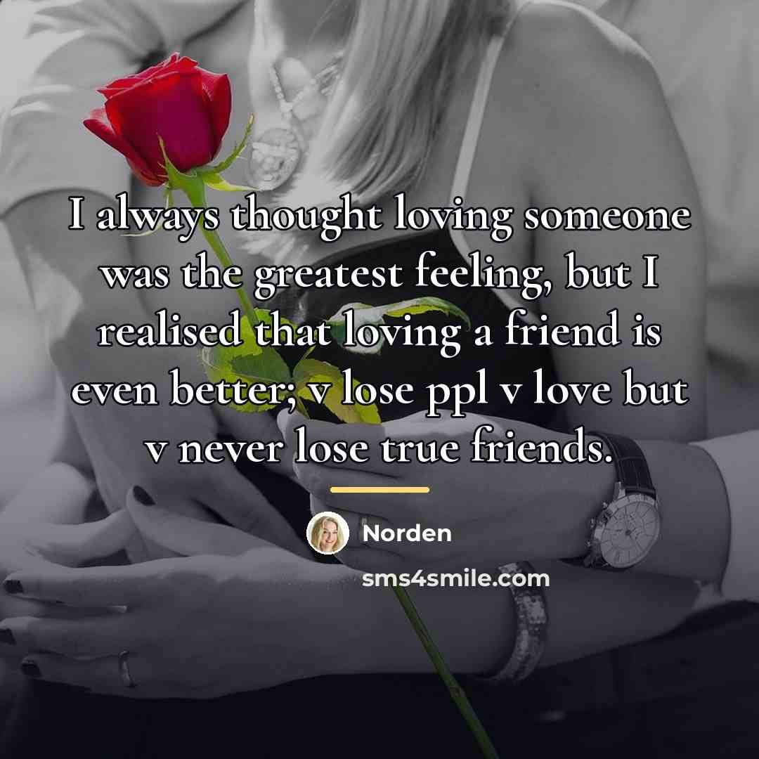 “I always thought loving someone was the greatest feeling, but…” quote by Norden