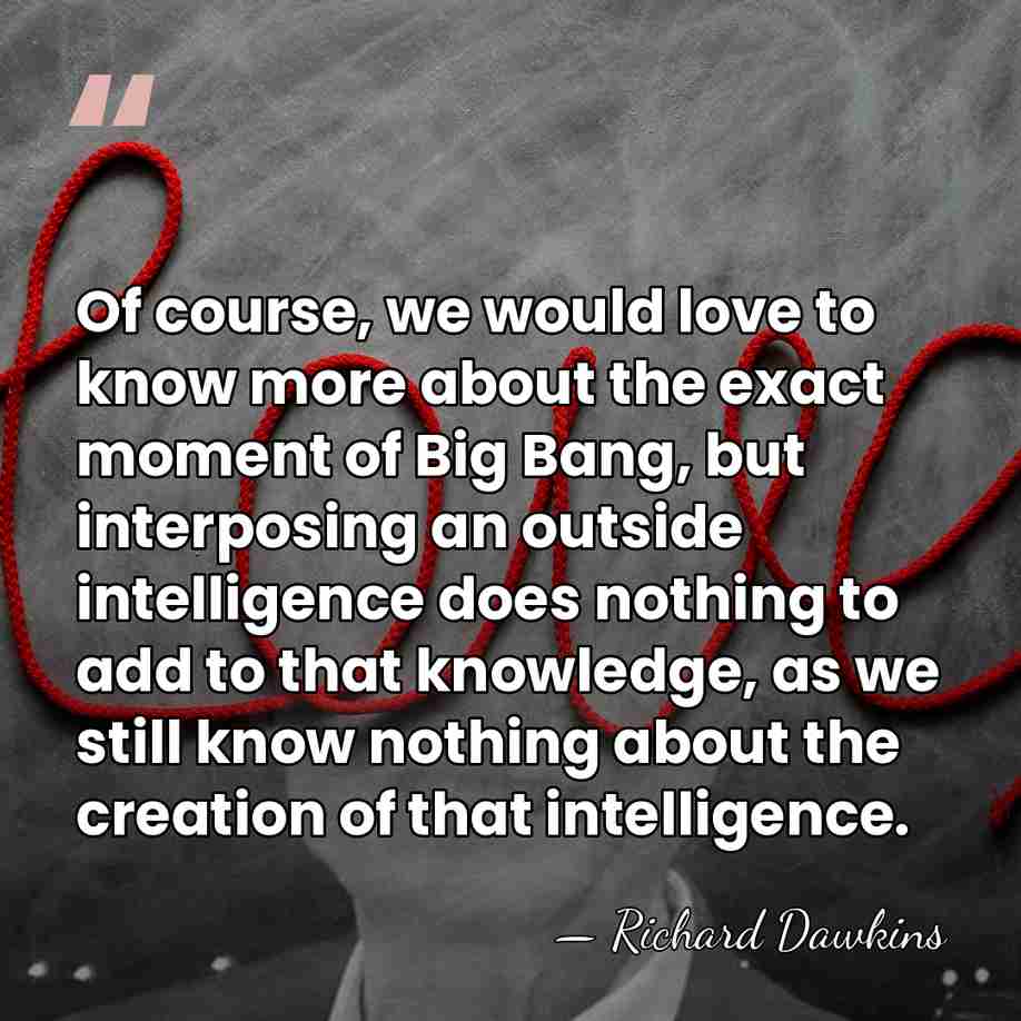 Of course, we would love to know more about the exact moment&hellip; - Richard Dawkins